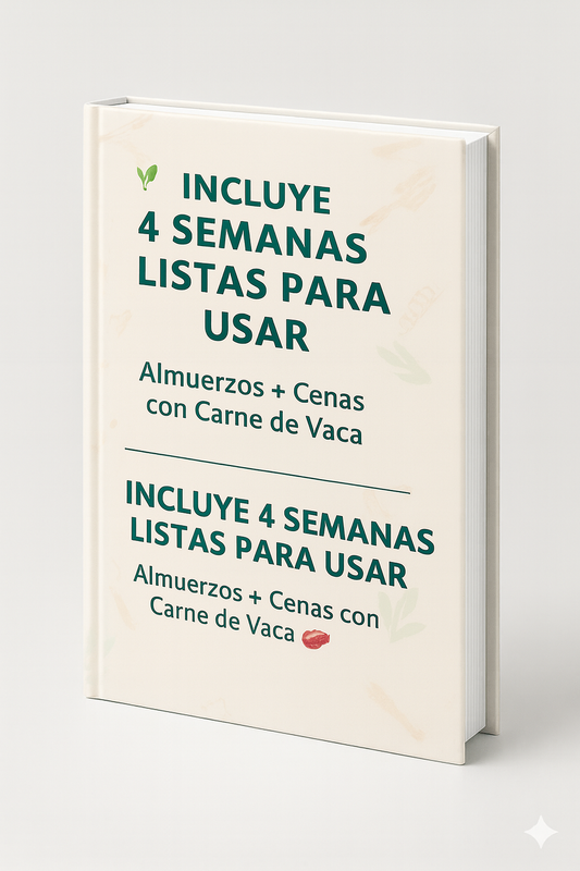 Plan de Alimentación Saludable Premium – 4 Semanas de Almuerzos y Cenas con Carne de Vaca